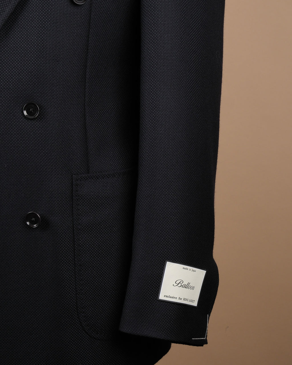 Navy Balloon Hopsack DB. Sports Jacket
