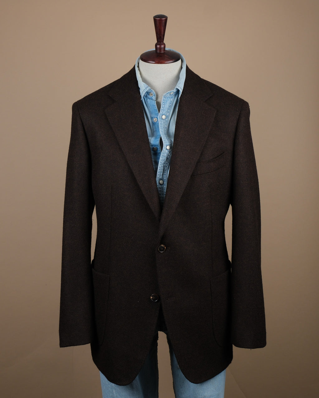 Dark Brown Moon Tweed Sports Jacket