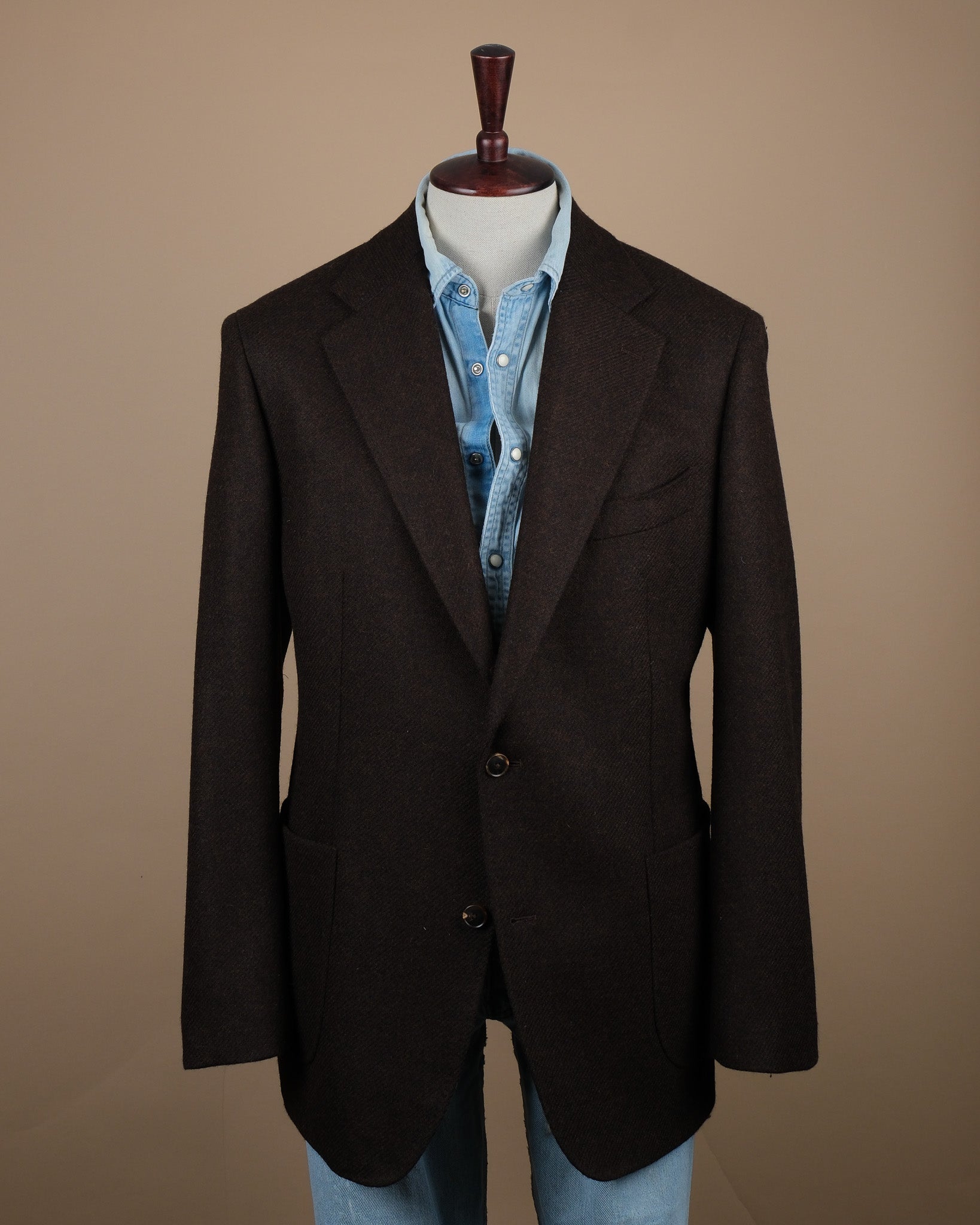 Dark Brown Moon Tweed Sports Jacket