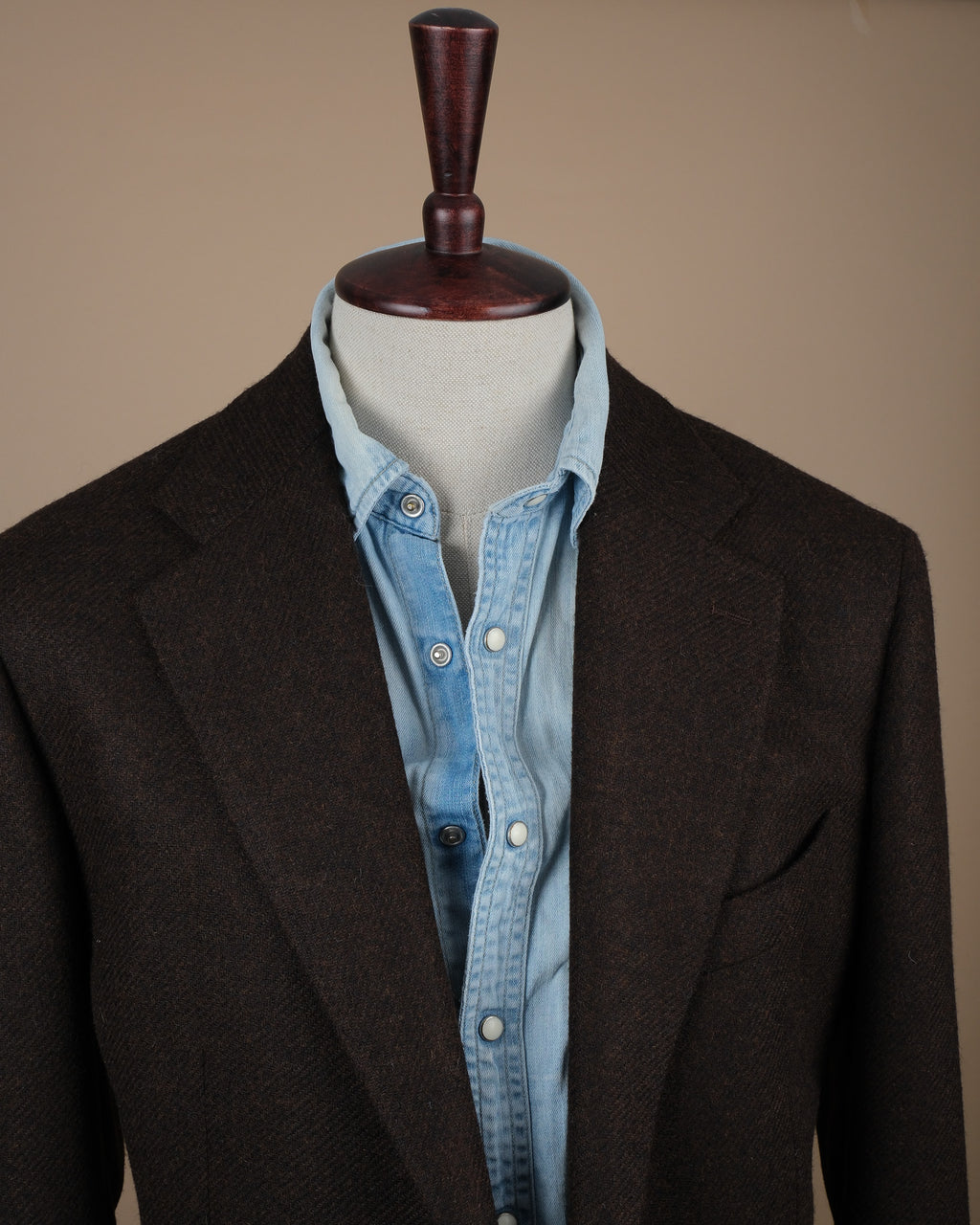 Dark Brown Moon Tweed Sports Jacket