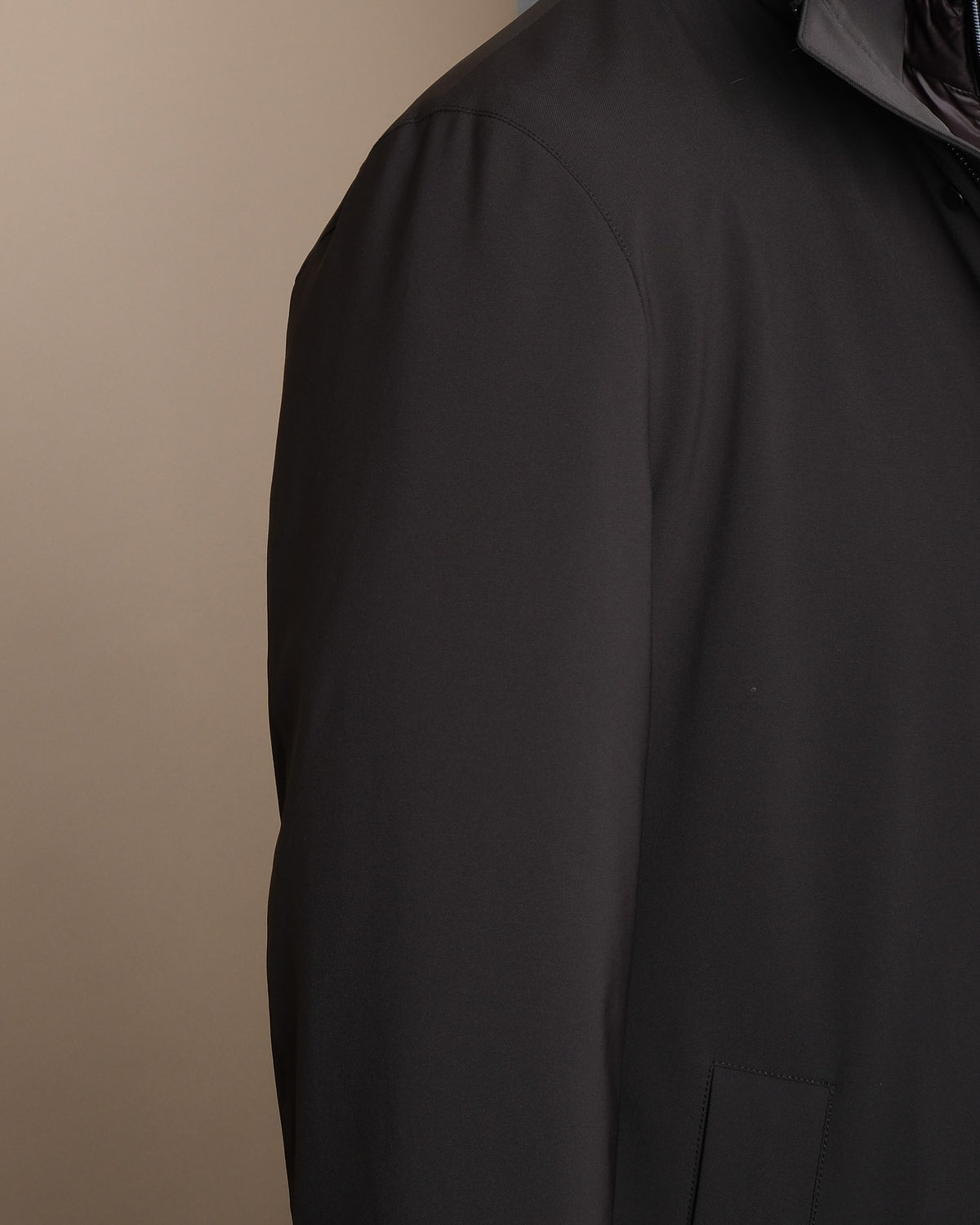 Dark Green Aero Twill Down Padded Car Coat