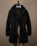 Black Technical Nylon Hooded Parka