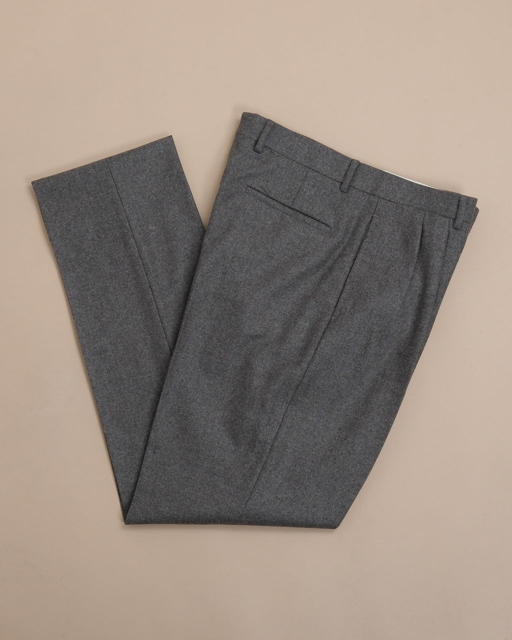 Mole Wollen Flannel High-Rise Pleated Trousers