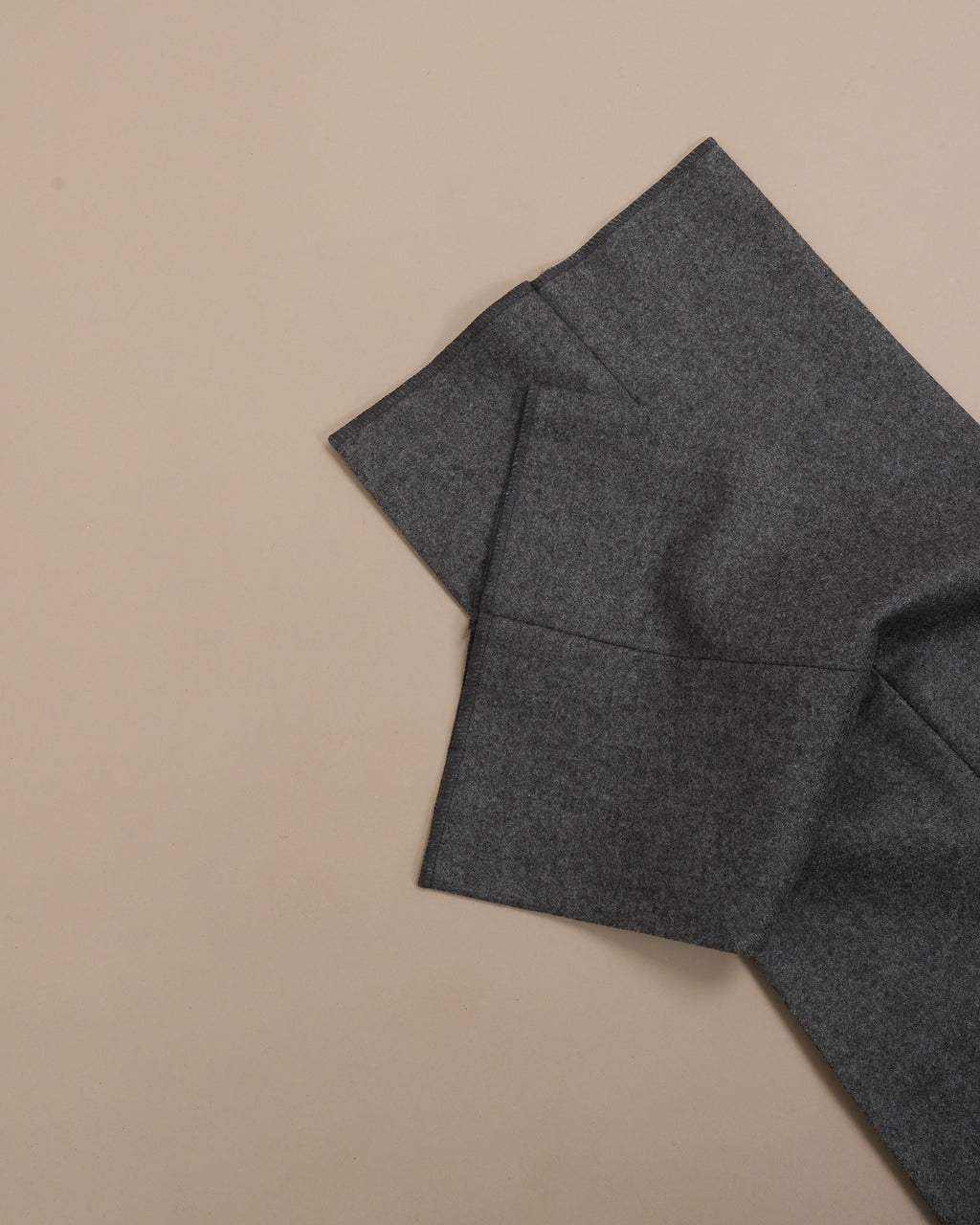Mole Wollen Flannel High-Rise Pleated Trousers