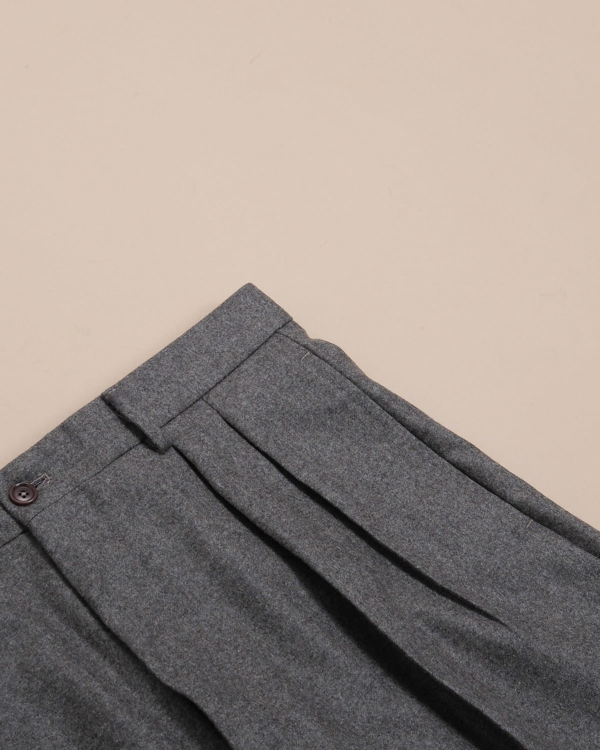 Mole Wollen Flannel High-Rise Pleated Trousers