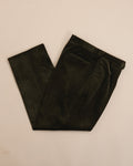 Dark Forest Coruroy High-Rise Pleated Trousers