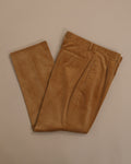 Tawny Corduroy High-Rise Pleated Trousers