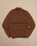 Nutmeg Brown 12g Merino Wool Mock Neck