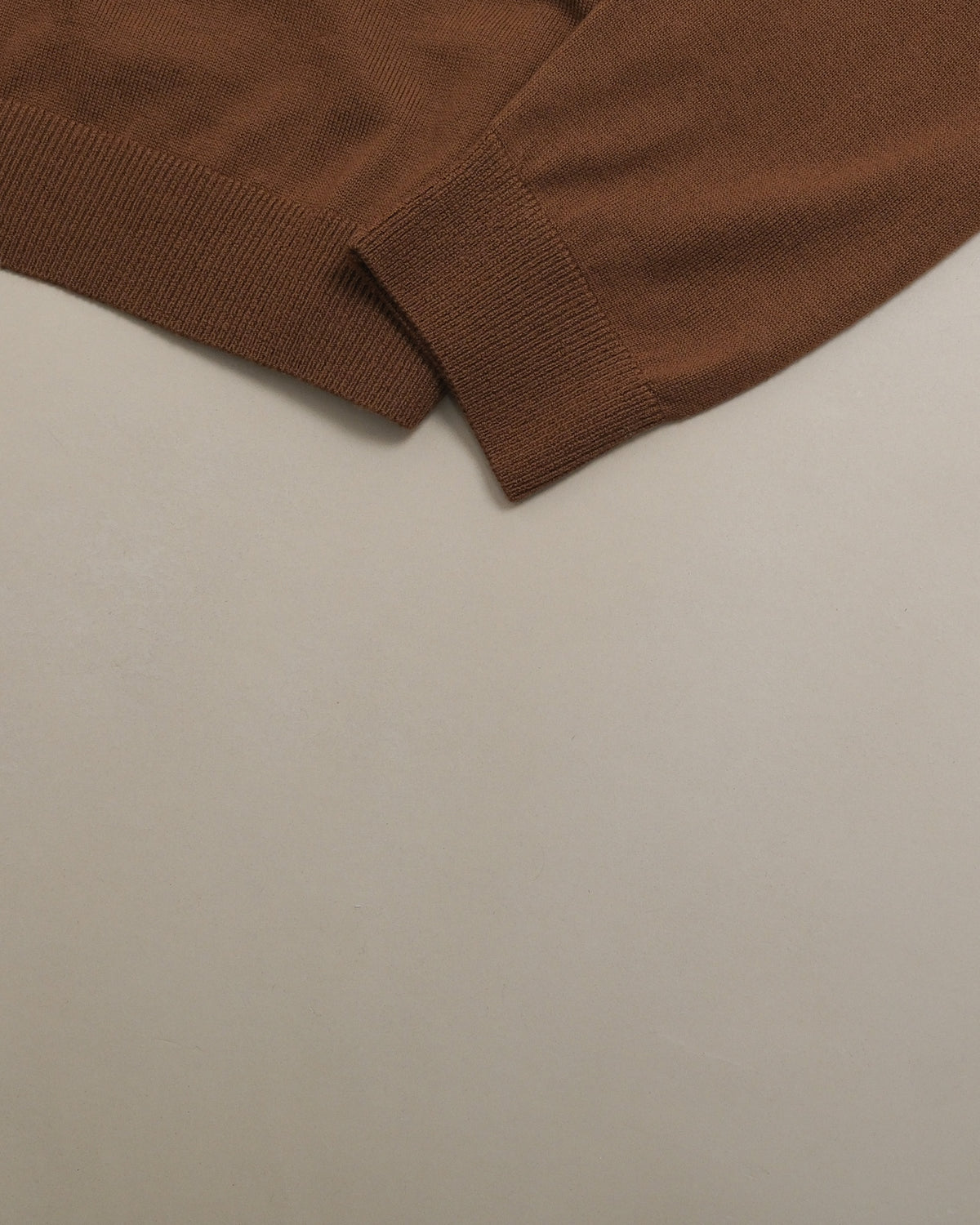 Nutmeg Brown 12g Merino Wool Mock Neck