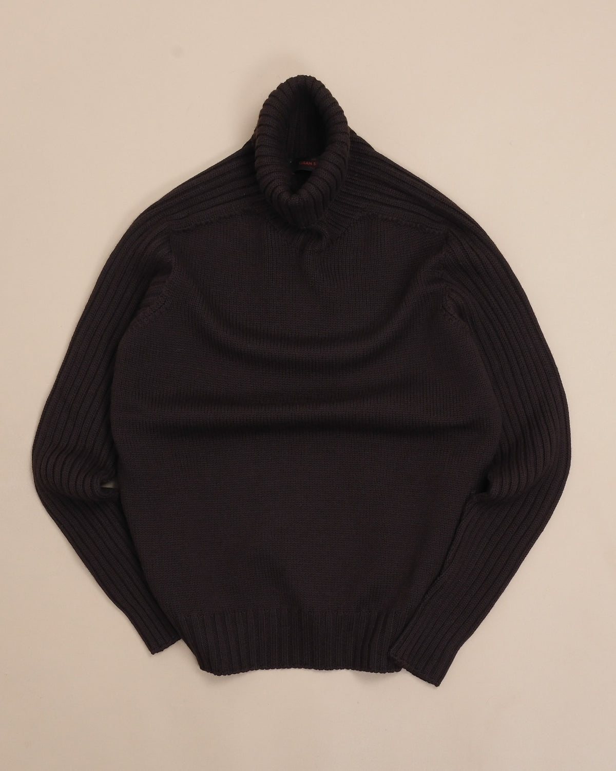 Dark Brown Rain Wool Rollneck