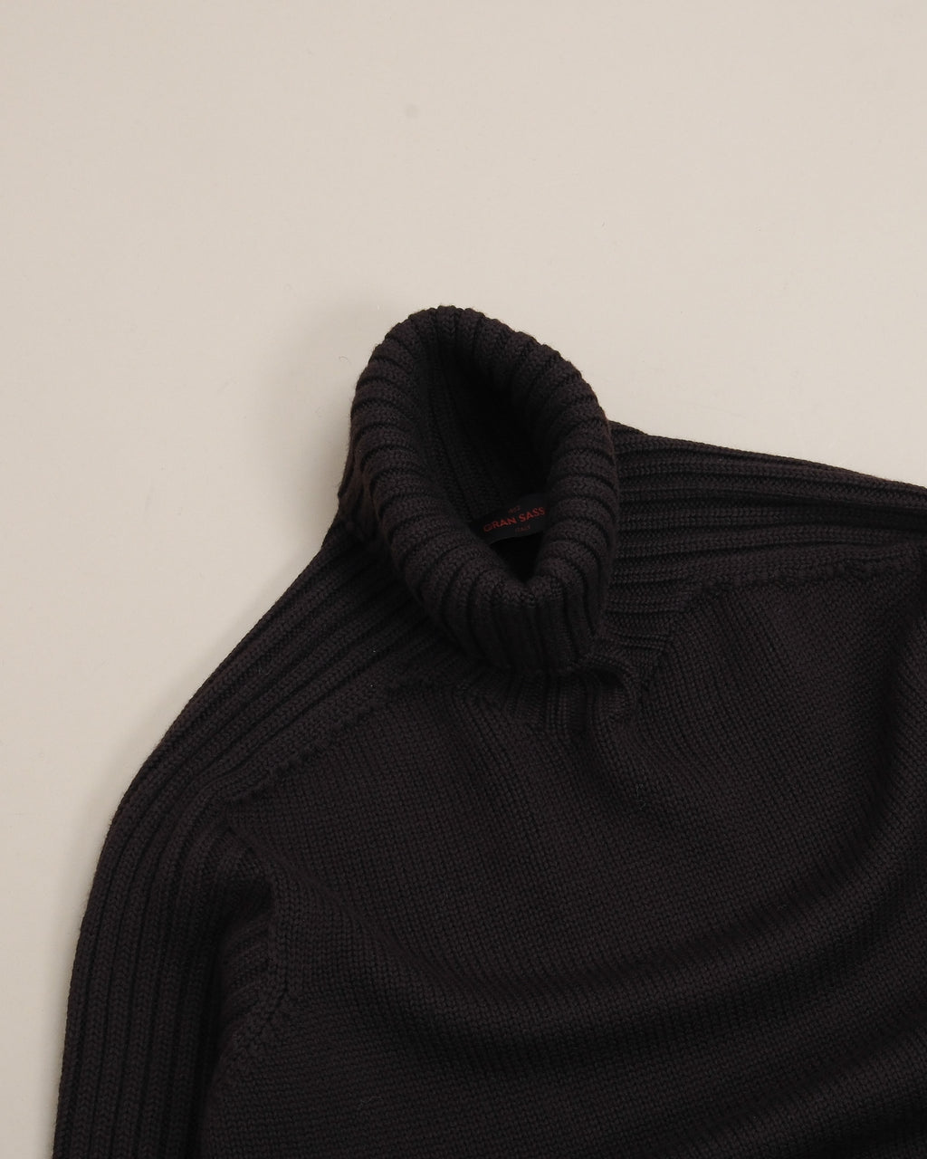 Dark Brown Rain Wool Rollneck