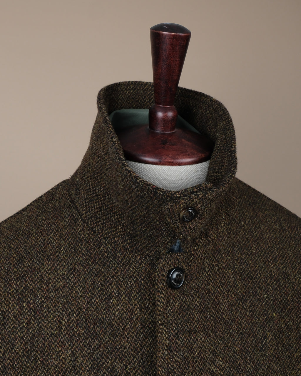 Tobacco/Moss Virgin Wool Tweed Flight Jacket