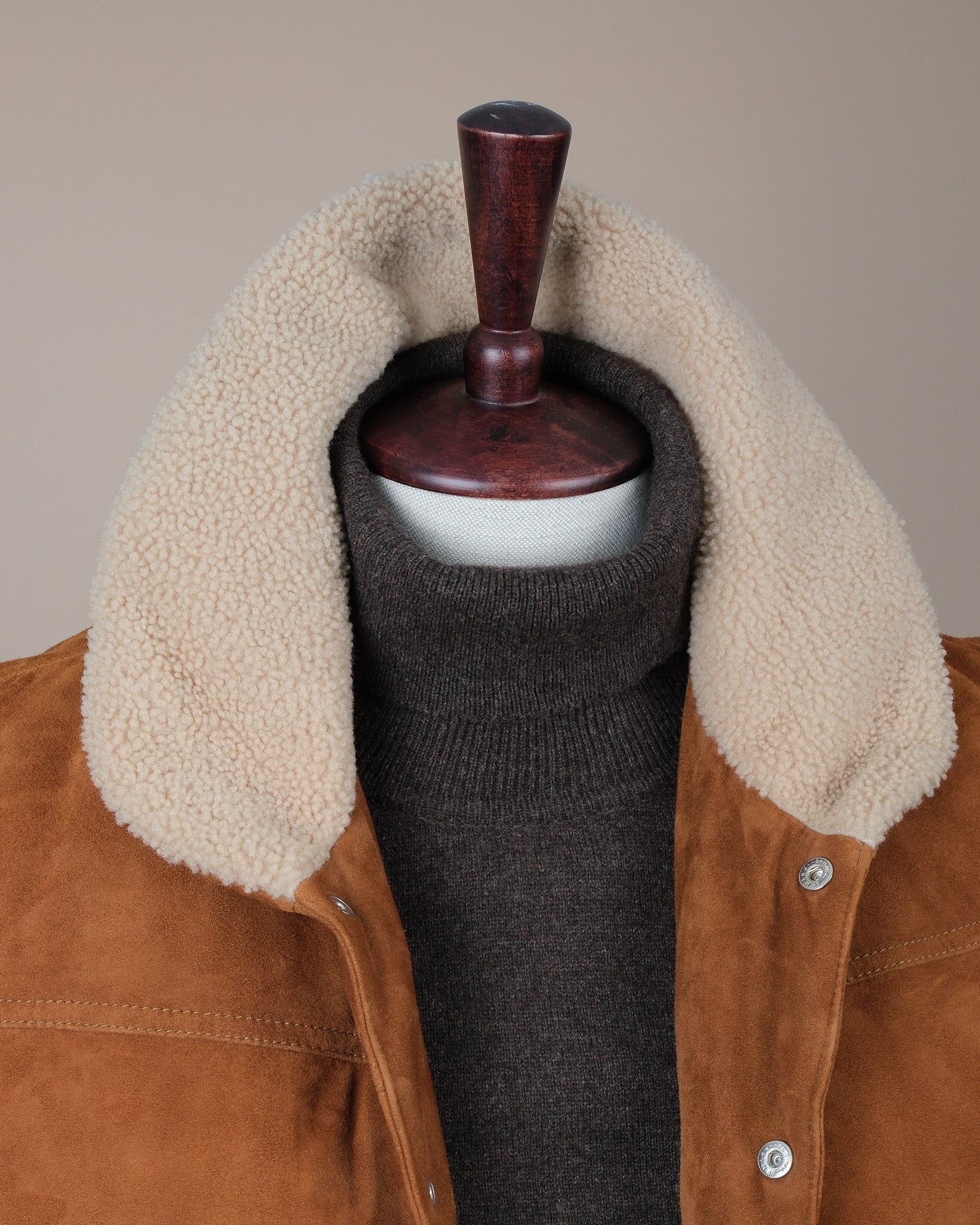 Sandal Goat Suede Shearling Puffer Gilet