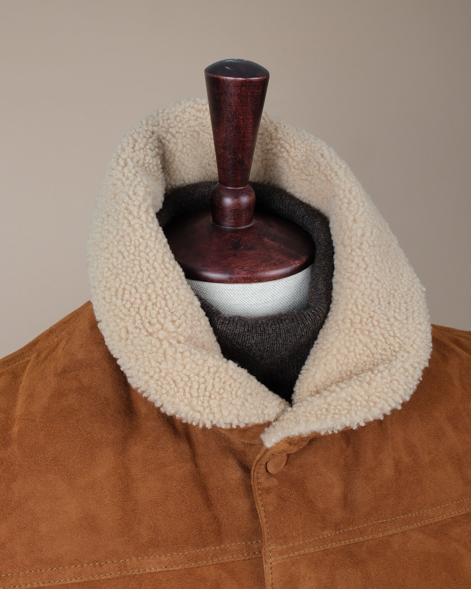 Sandal Goat Suede Shearling Puffer Gilet
