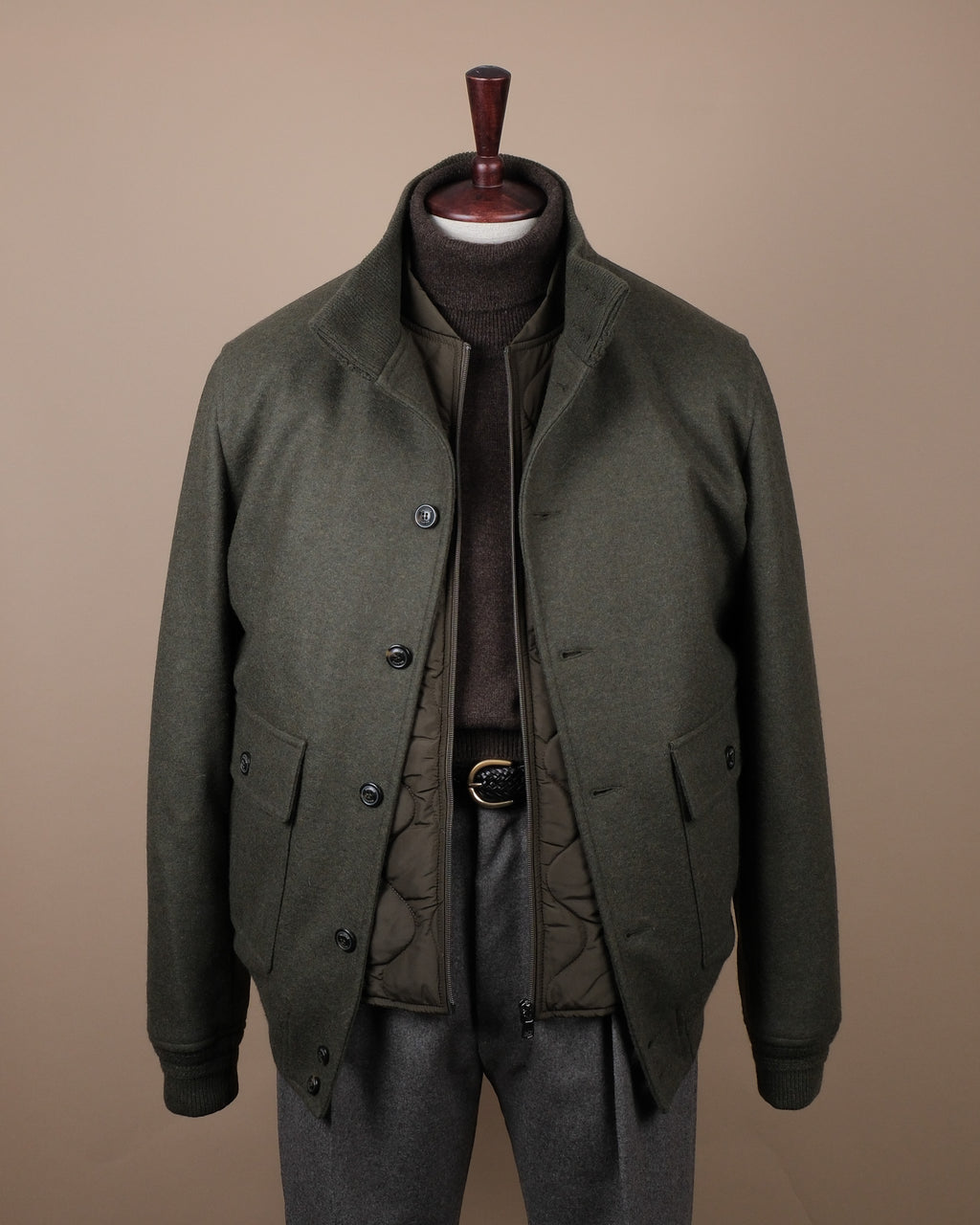 Dark Military Jersey Felt Valstarino