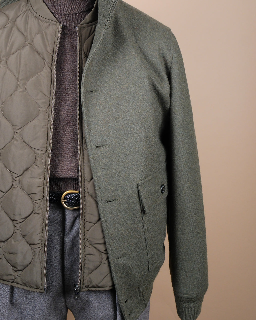 Dark Military Jersey Felt Valstarino
