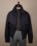 Navy Felt Wool/Nylon Blouson