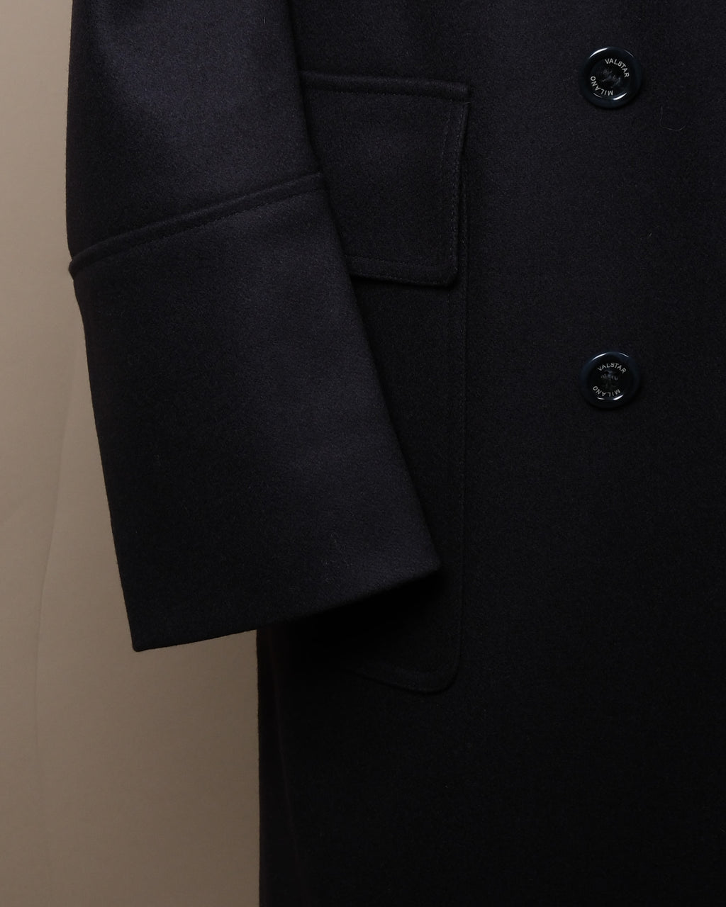 Navy Wool/Nylon DB. Overcoat