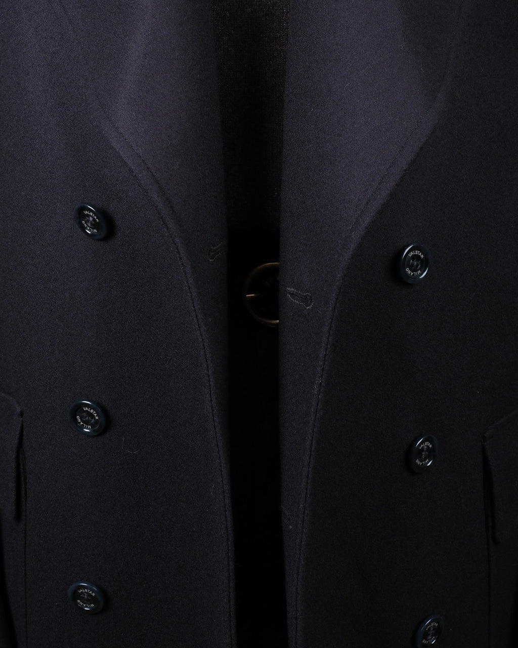 Navy Wool/Nylon DB. Overcoat