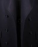 Navy Wool/Nylon DB. Overcoat