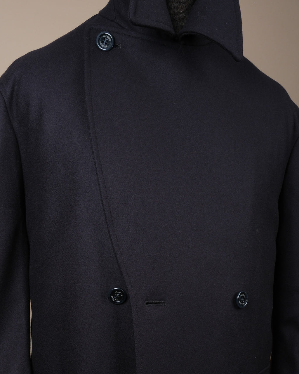 Navy Wool/Nylon DB. Overcoat