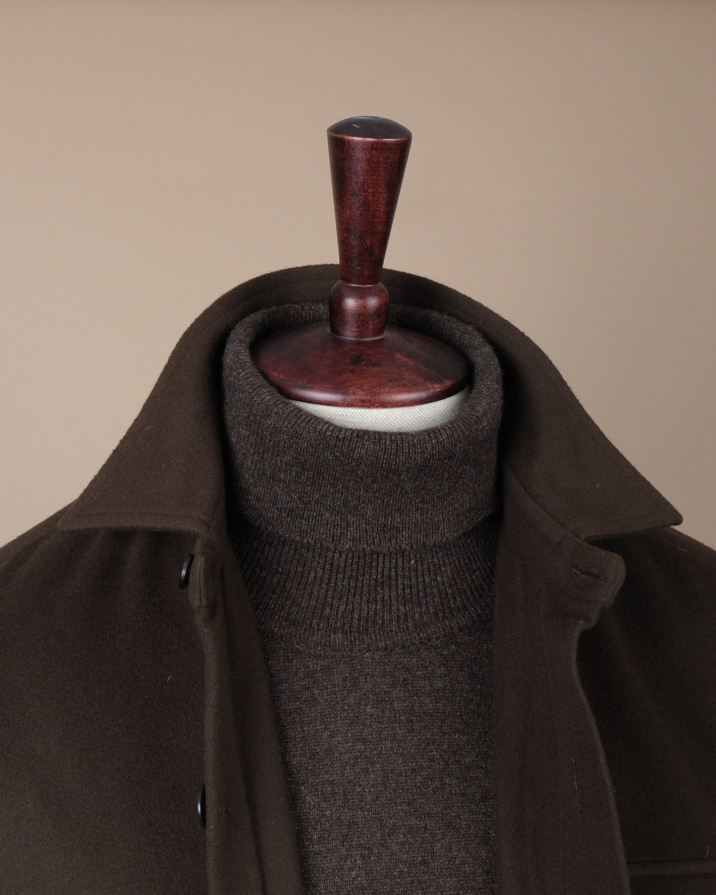 Chocolate Brown Virgin Wool/Cashmere Overshirt