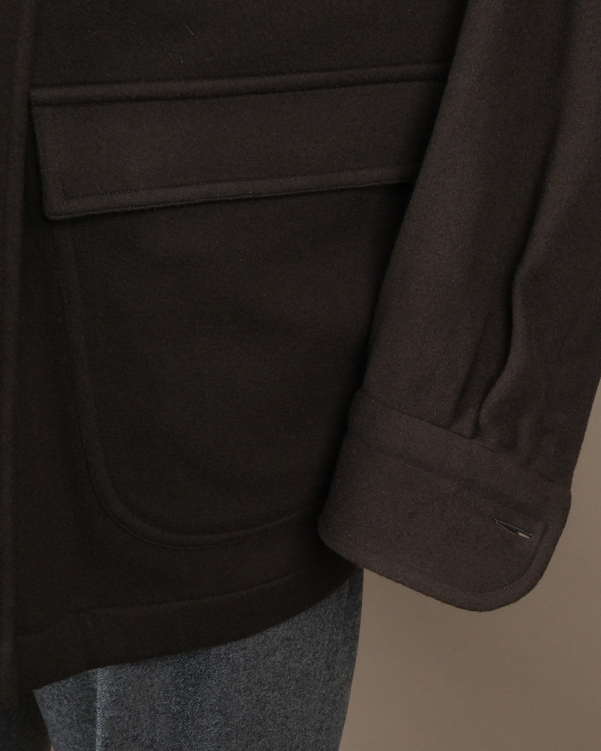 Chocolate Brown Virgin Wool/Cashmere Overshirt