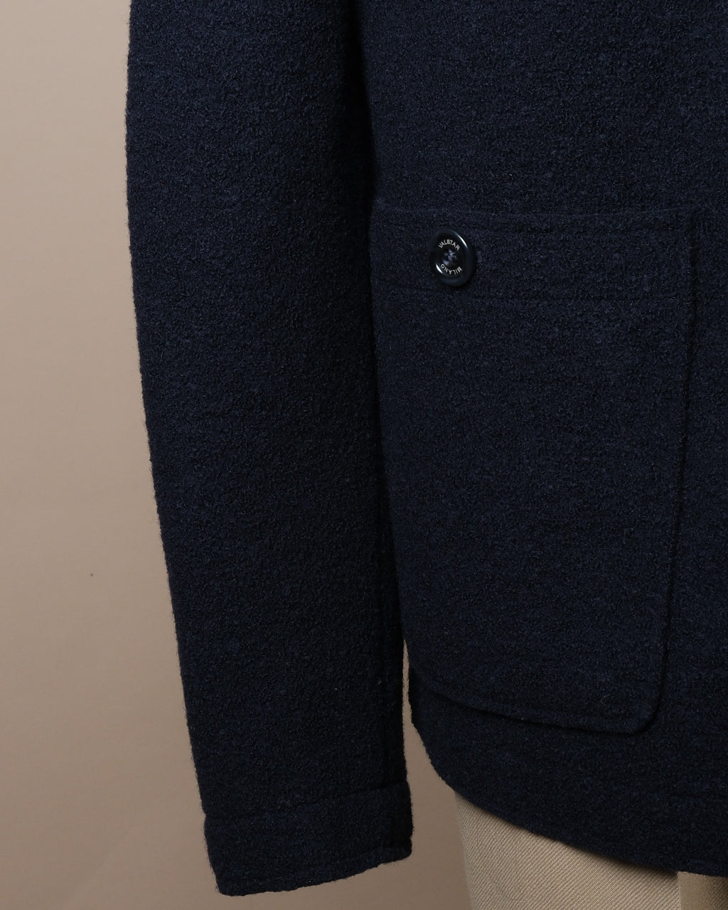 Navy Boiled Wool Work Jacket
