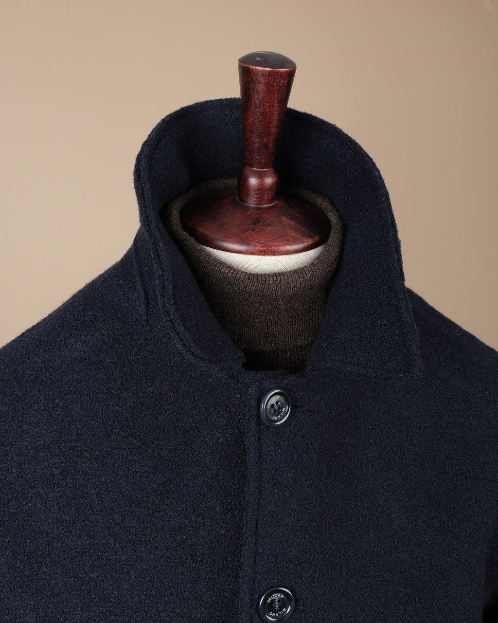 Navy Boiled Wool Work Jacket