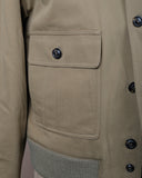 Pale Olive Cotton Twill Flight Jacket