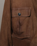Brown Goat Suede Flight Jacket