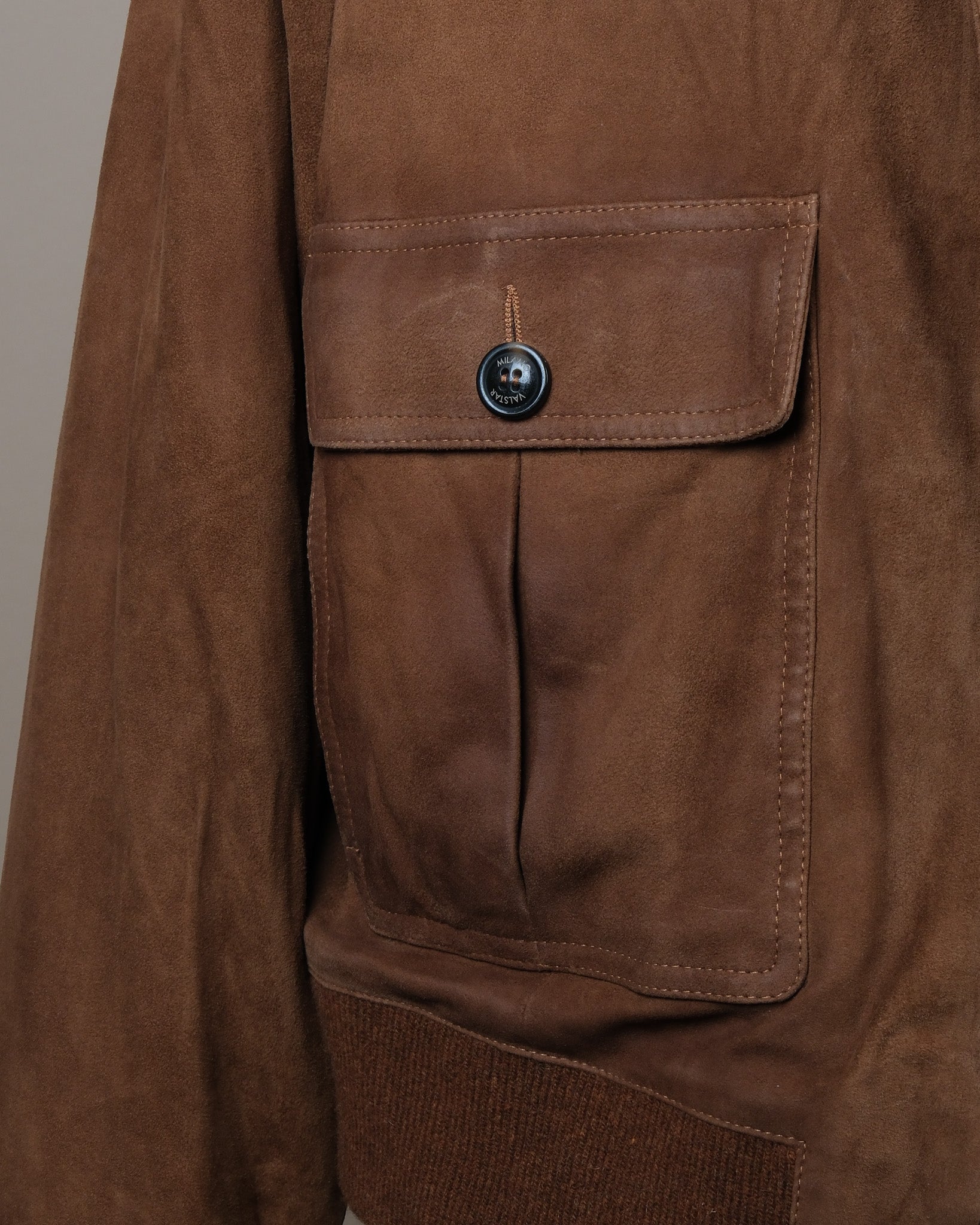 Brown Goat Suede Flight Jacket