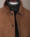 Brown Goat Suede Flight Jacket