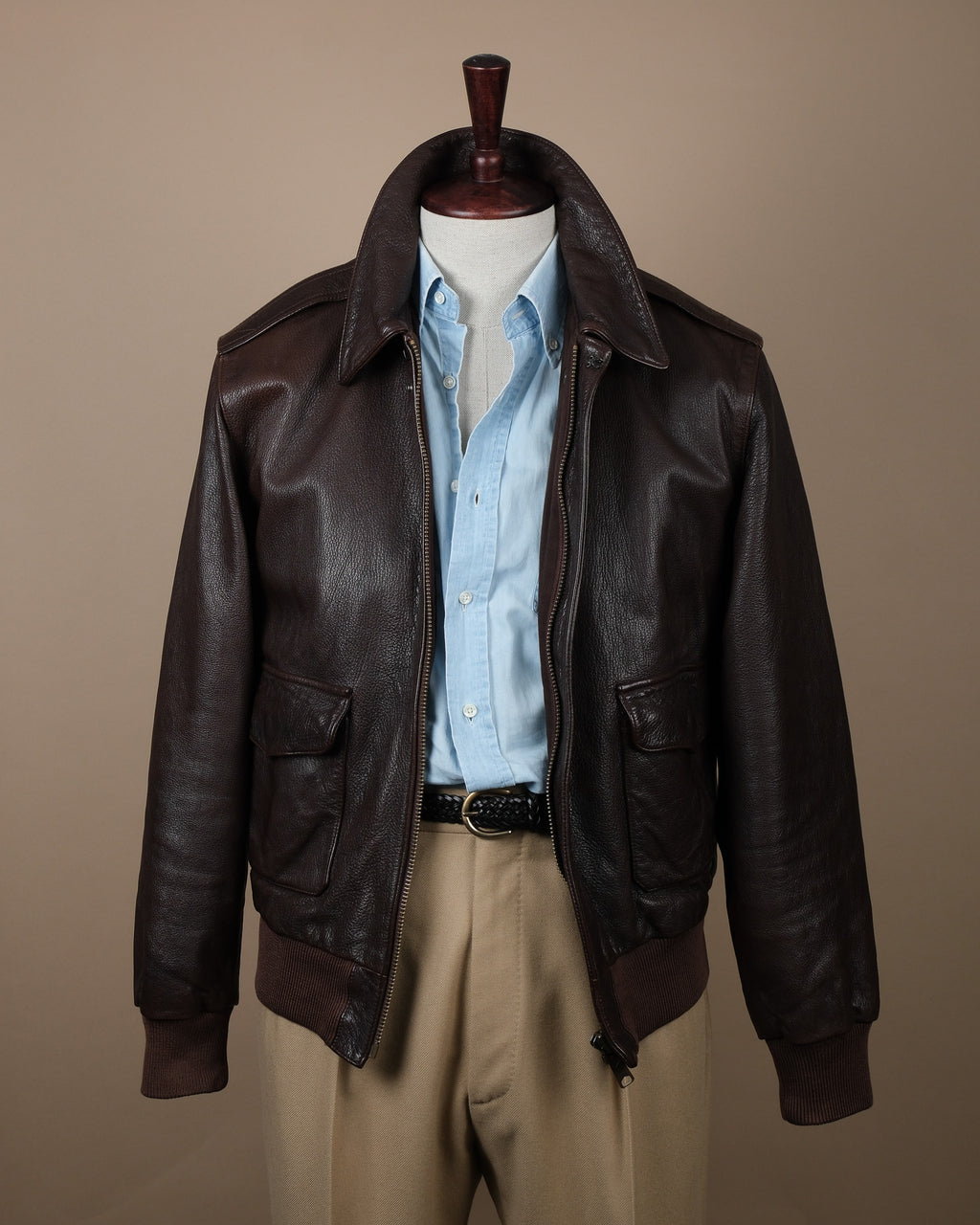 Goat Leather A-2 Flight Jacket