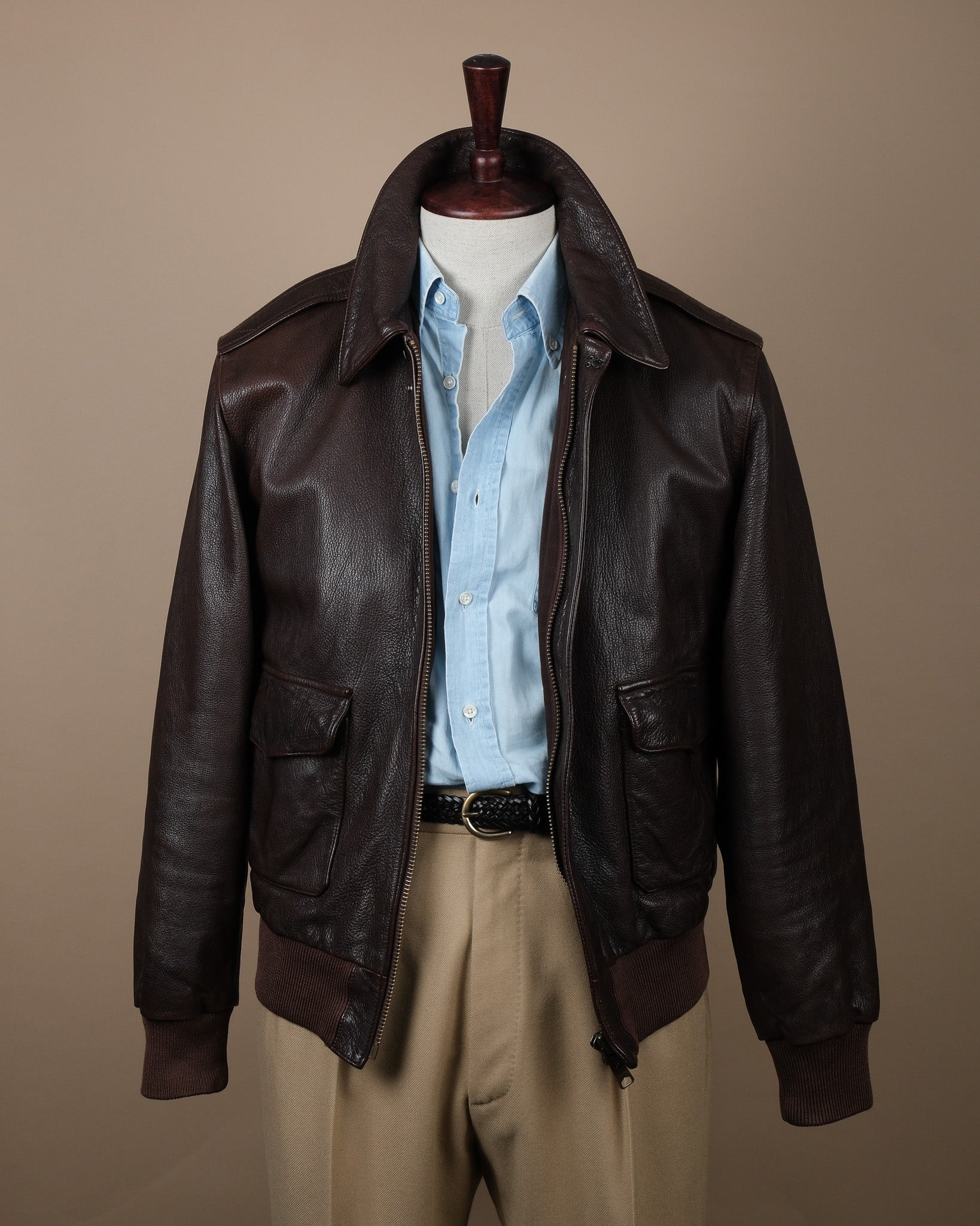 Goat Leather A-2 Flight Jacket