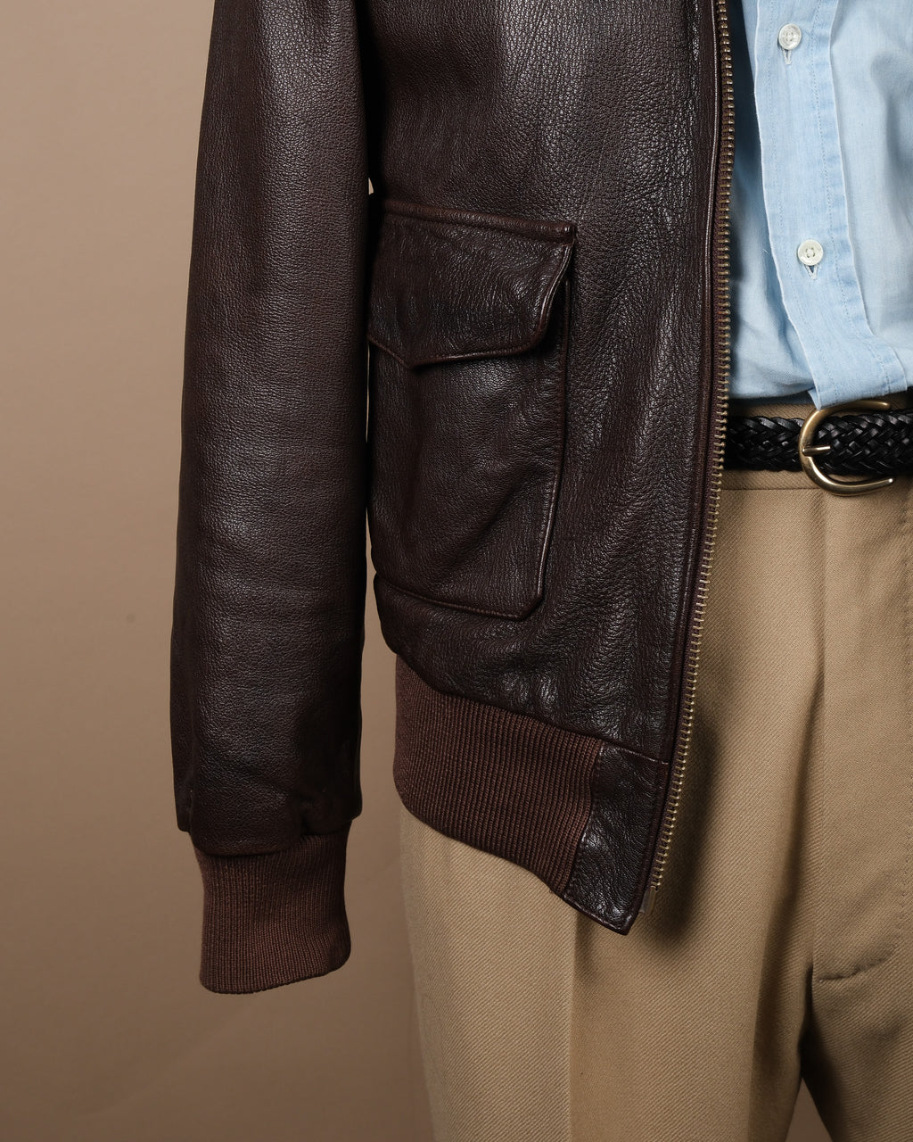 Goat Leather A-2 Flight Jacket