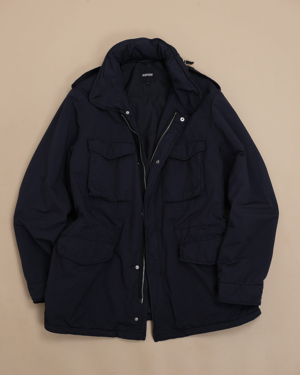 Navy Nylon Padded Field Jacket