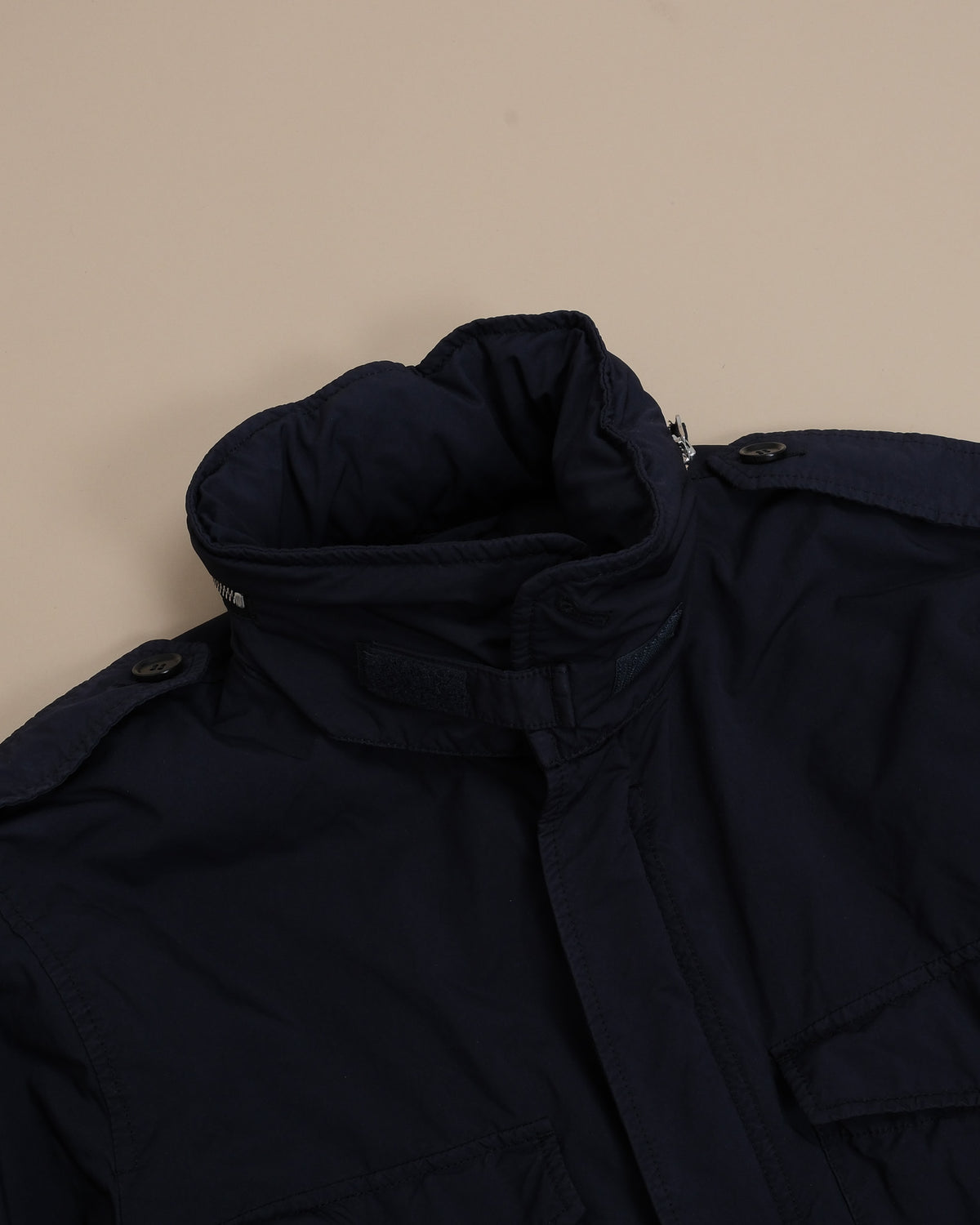 Navy Nylon Padded Field Jacket