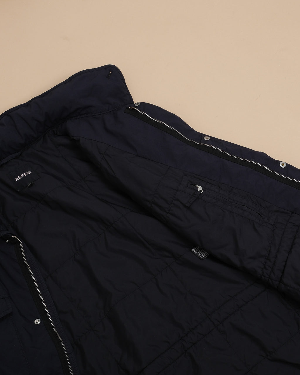 Navy Nylon Padded Field Jacket
