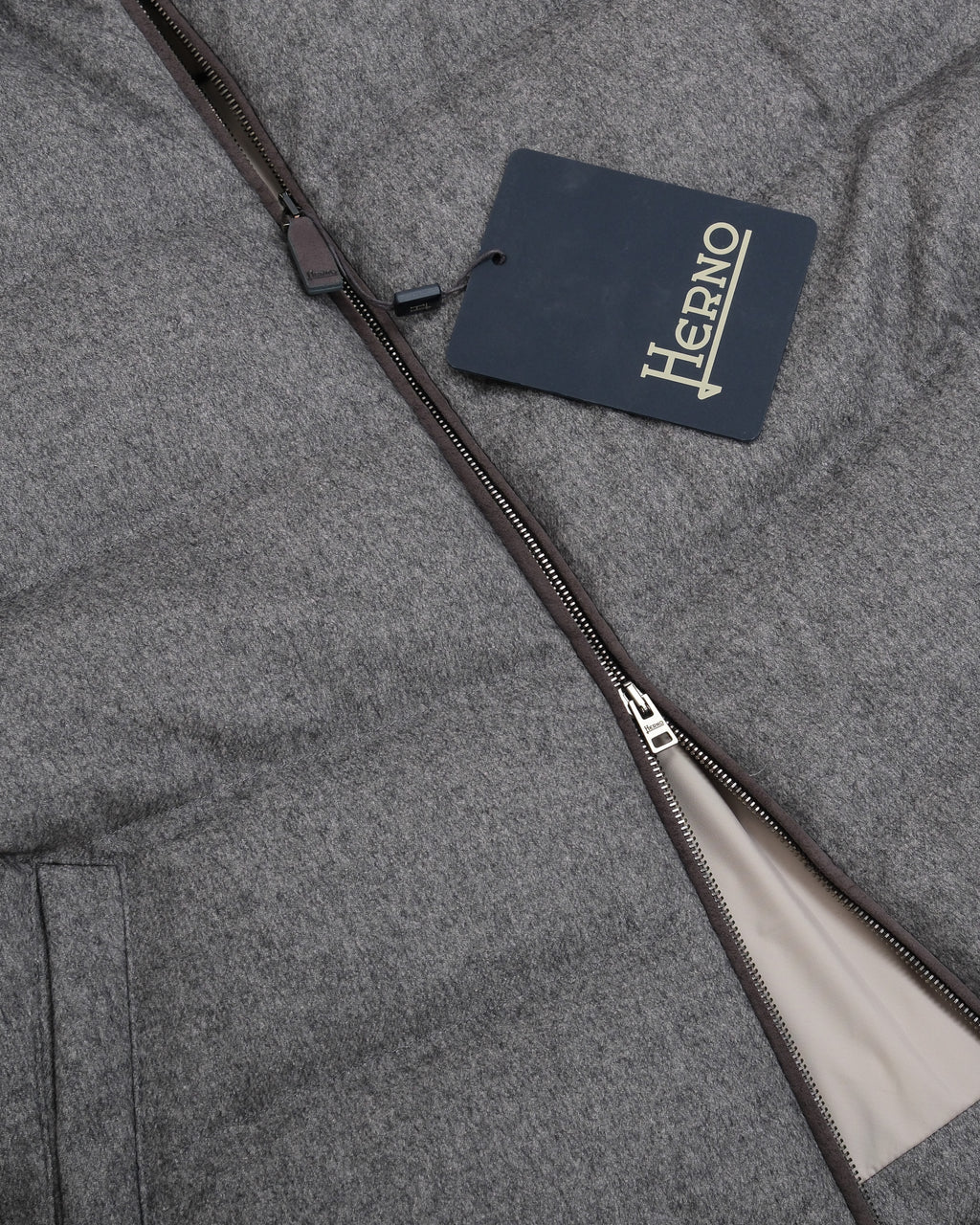 Dark Grey Silk/Cashmere Panel Gilet