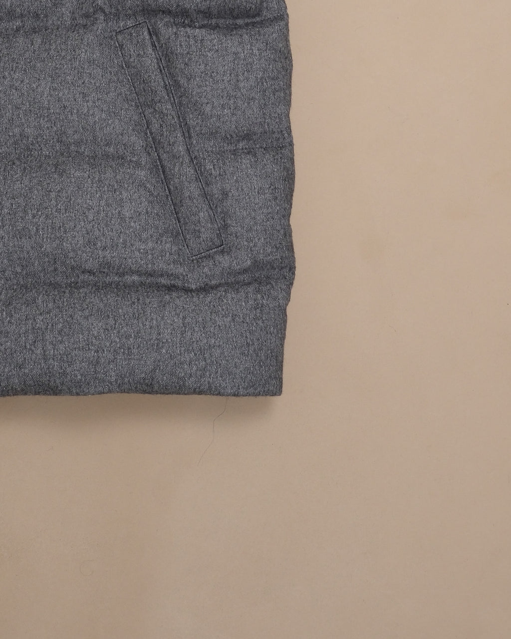Dark Grey Silk/Cashmere Panel Gilet