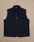 Navy Cashmere Panel Gilet