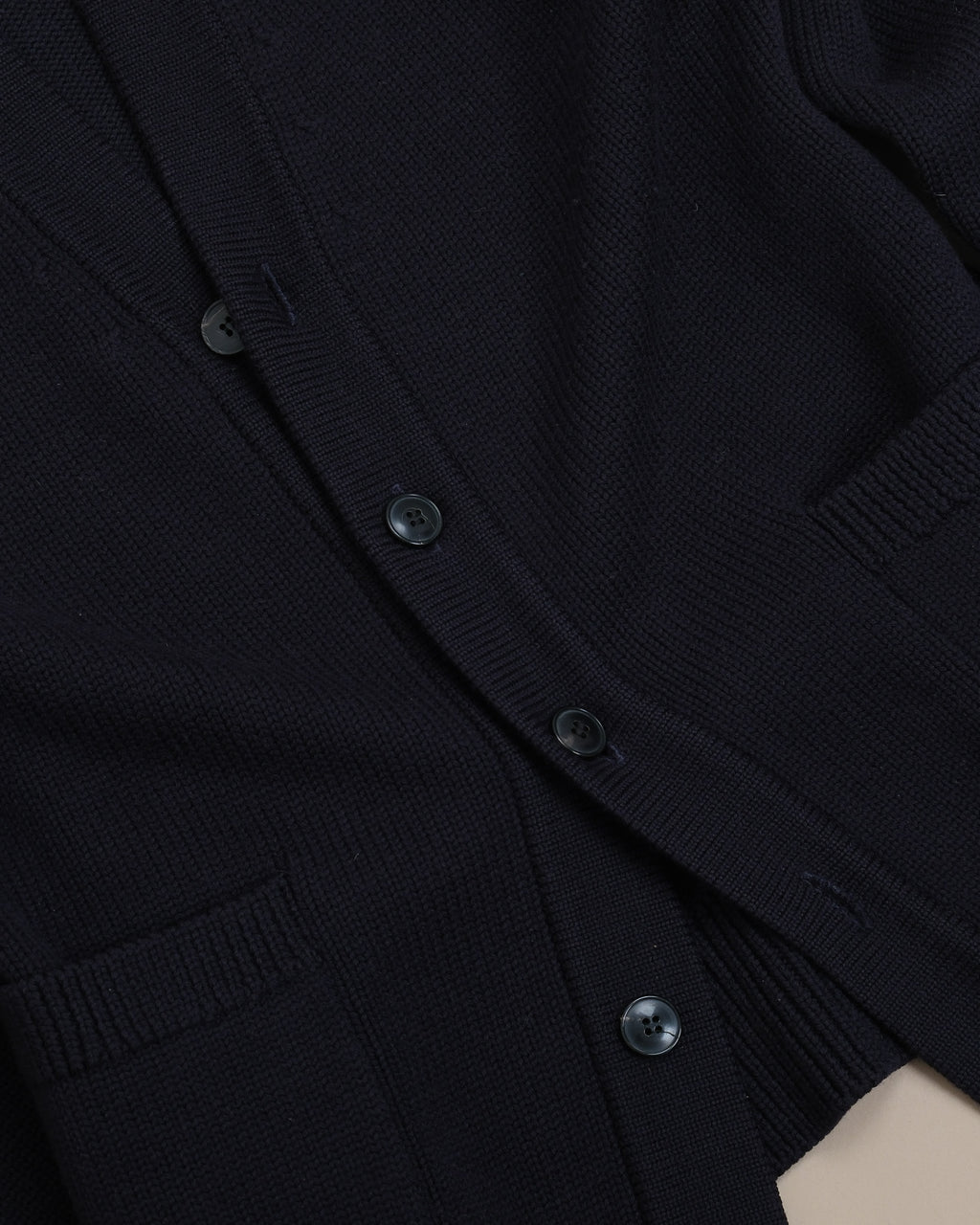 Navy Heavy Merino Cardigan