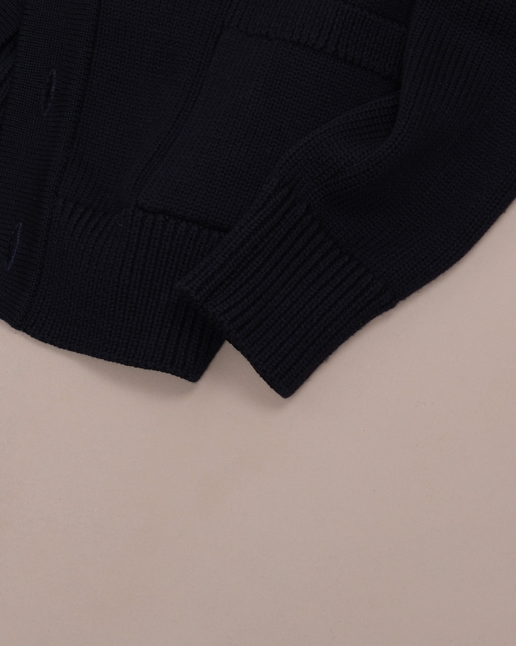 Navy Heavy Merino Cardigan