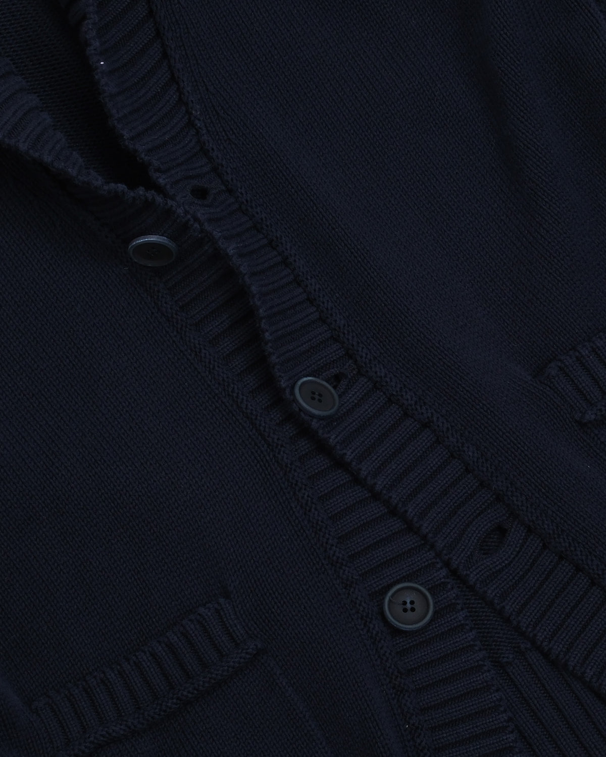 Navy Cotton Shawl Cardigan