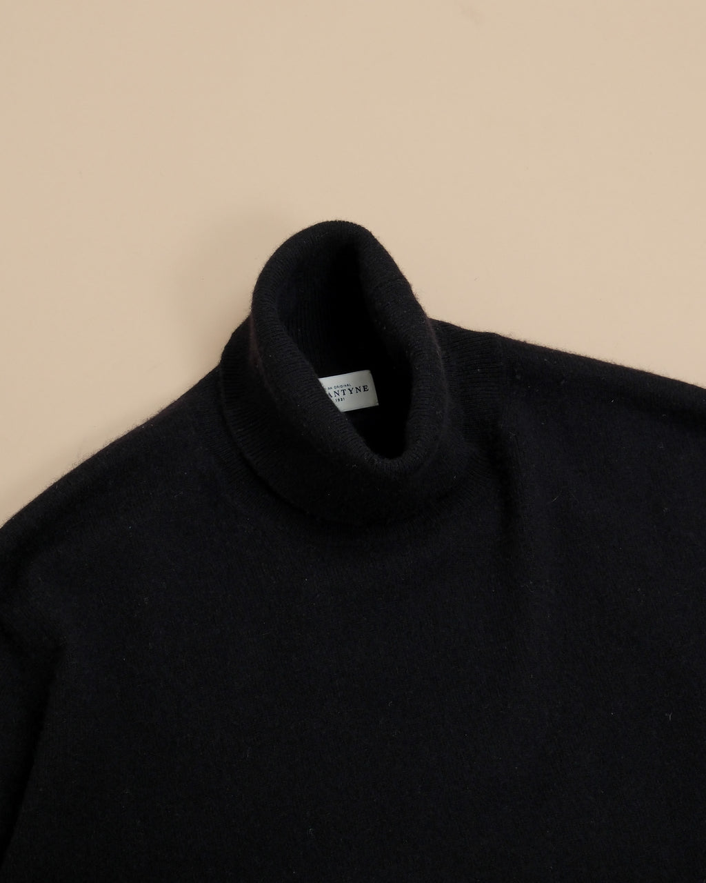Black Wool/Cashmere Rollneck