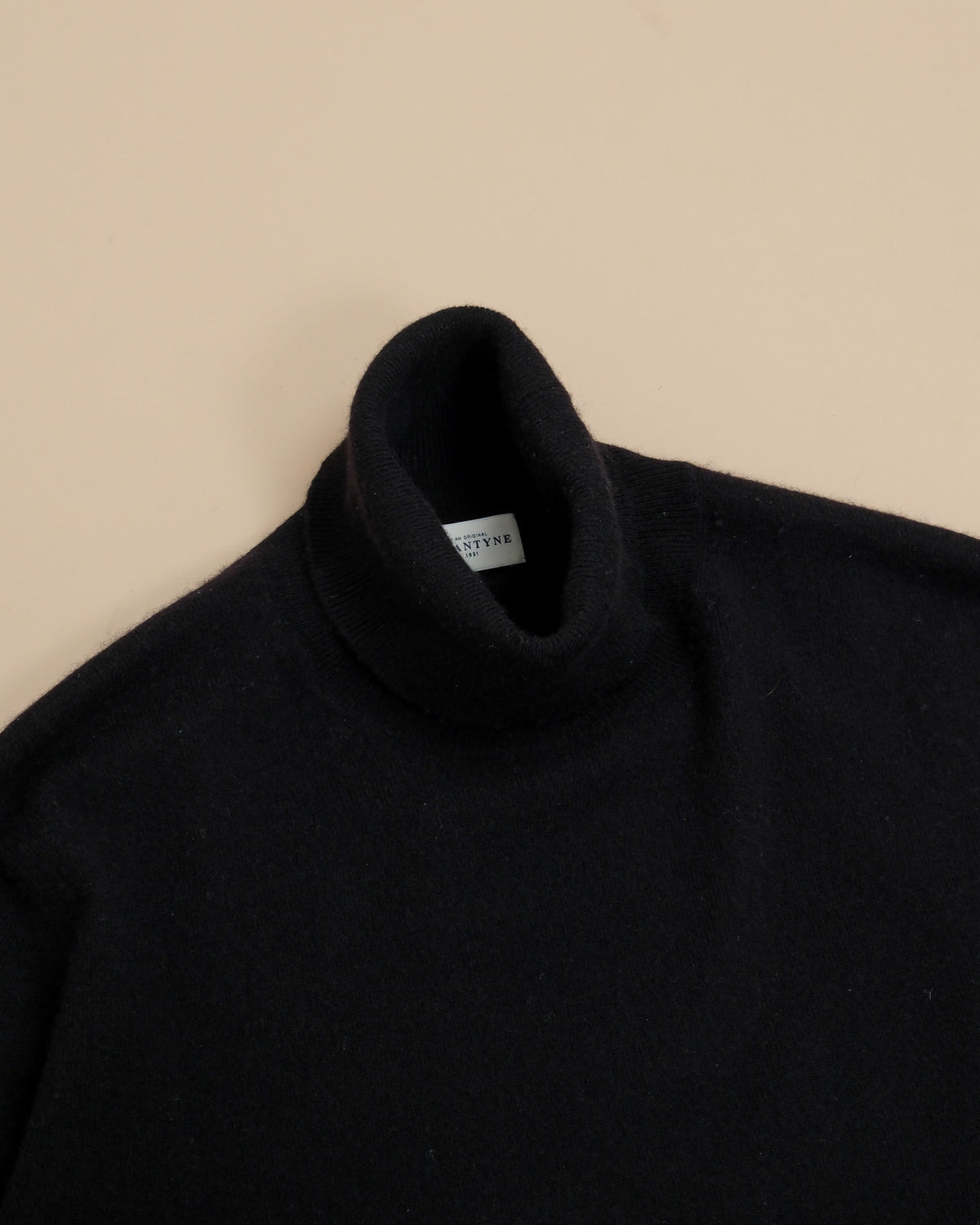 Black Wool/Cashmere Rollneck