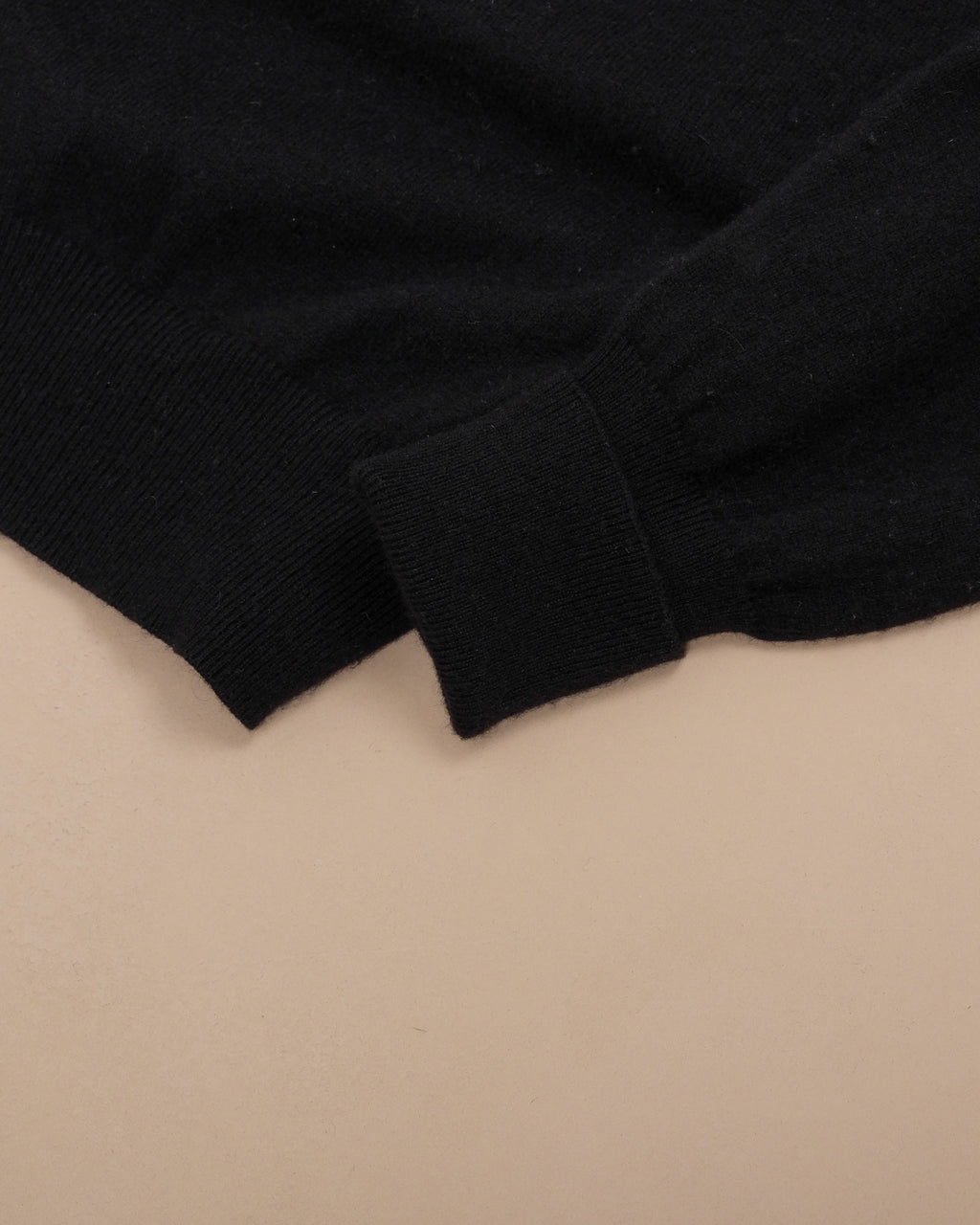 Black Wool/Cashmere Rollneck