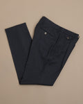 Charcoal Woollen Flannel Pleated Trousers