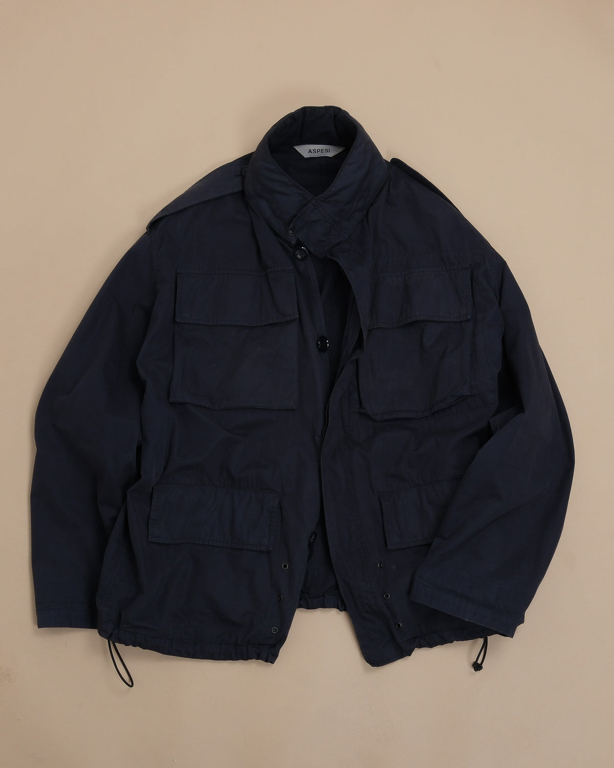 Navy Brushed Cotton Field Bomber